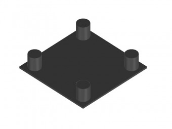 Prolyte X30V Topplate 30×30 cm zwart